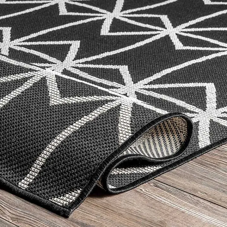 Kirklands Home Outdoor Rugs|Sanford Gray Geometric Shapes Outdoor Rug, 5x8