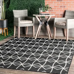 Kirklands Home Outdoor Rugs|Sanford Gray Geometric Shapes Outdoor Rug, 8x10