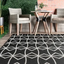 Kirklands Home Outdoor Rugs|Sanford Gray Geometric Shapes Outdoor Rug, 8x10