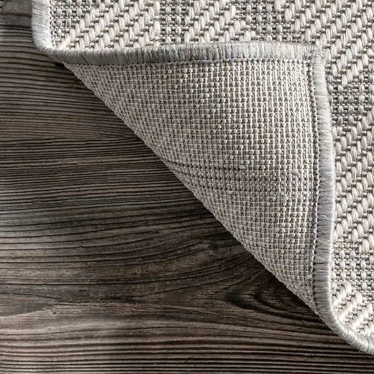 Kirklands Home Outdoor Rugs|Sanford Light Geometric Outdoor Rug, 5x8 Gray