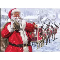 Online Santa and His Sleigh Canvas Art Print Christmas Art & Wall Decor