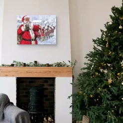 Online Santa and His Sleigh Canvas Art Print Christmas Art & Wall Decor