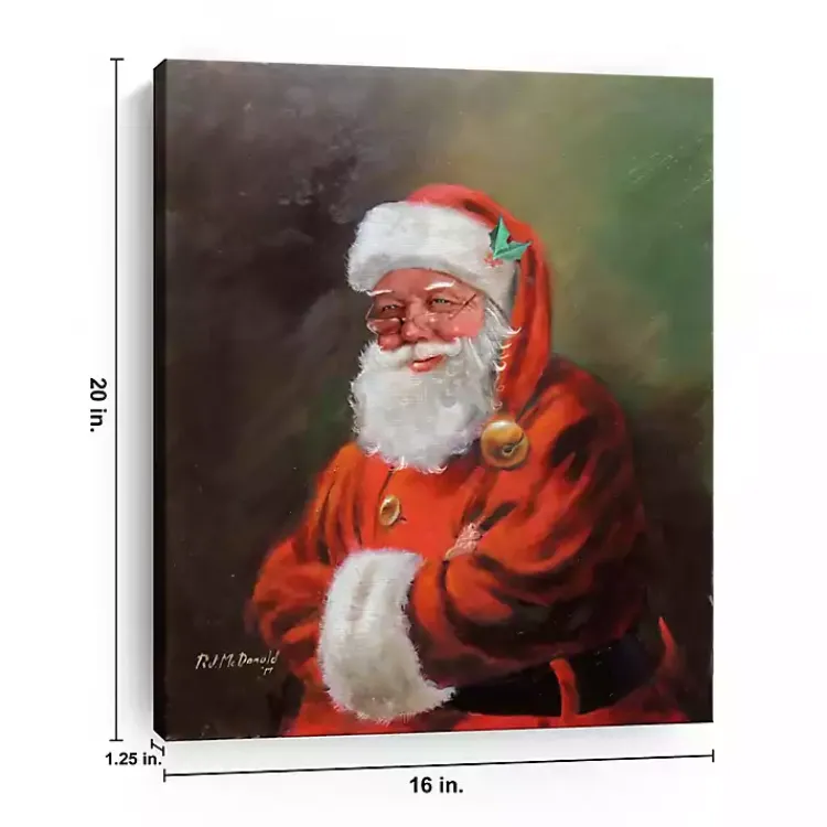 Santa Claus Portrait Canvas Art Print Christmas Art & Wall Decor