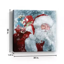 Sale Santa Gifts & Snowflakes Canvas Print, 30x30 in. Christmas Art & Wall Decor