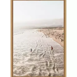 Kirklands Home Canvas Art|Santa Monica Beach Framed Canvas Art Print