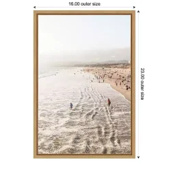 Kirklands Home Canvas Art|Santa Monica Beach Framed Canvas Art Print