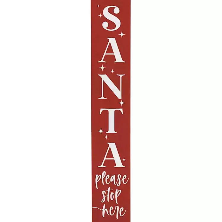 Discount Santa Please Stop Here Porch Board Outdoor Christmas Decorations