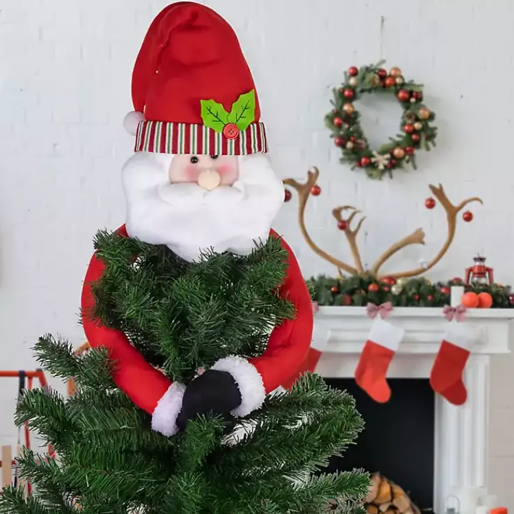 Santa Plush Christmas Tree Topper Christmas Tree Decorations