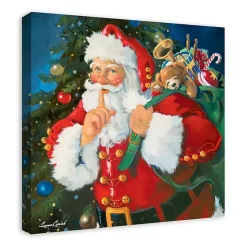 Hot Santa Shhh Canvas Art Print Christmas Art & Wall Decor