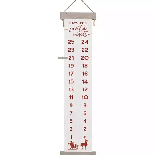Sale Santa Visits Countdown Hanging Wall Plaque Christmas Art & Wall Decor
