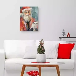 Outlet Santa with List Canvas Art Print Christmas Art & Wall Decor