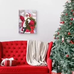 Online Santa's Greetings Canvas Art Print Christmas Art & Wall Decor