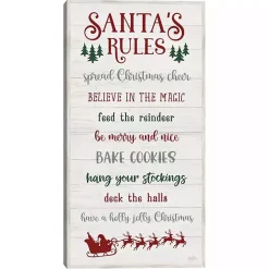 Outlet Santa's Rules Framed Canvas Print Christmas Art & Wall Decor
