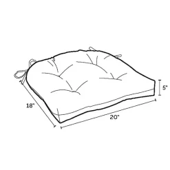 Kirklands Home Outdoor Cushions & Pillows|Sapphire Ashland Outdoor Wicker Cushion