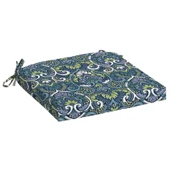 Kirklands Home Outdoor Cushions & Pillows|Sapphire Aurora Damask Luxe Outdoor Seat Cushion Blue