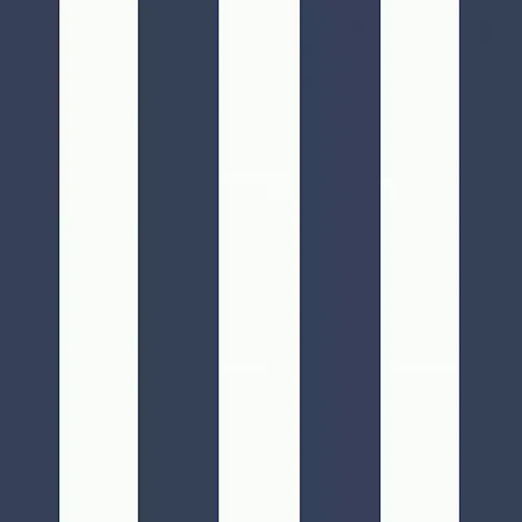 Kirklands Home Outdoor Cushions & Pillows|Sapphire Cabana Stripe Outdoor Seat Cushion Blue