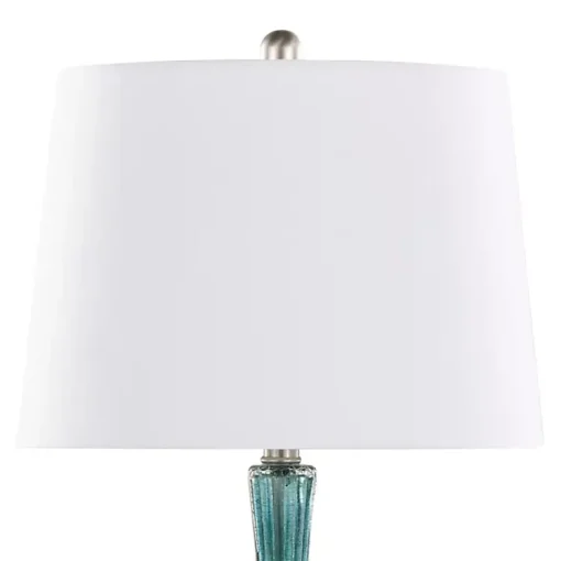 Kirklands Home Table Lamps|Sapphire Crackle Glass Table Lamps, Set of 2 White