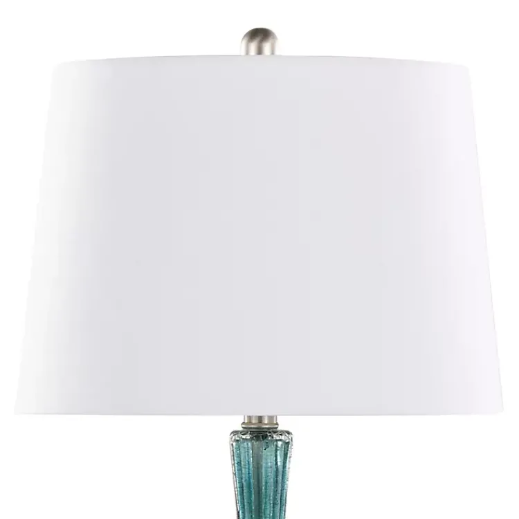 Kirklands Home Table Lamps|Sapphire Crackle Glass Table Lamps, Set of 2 White