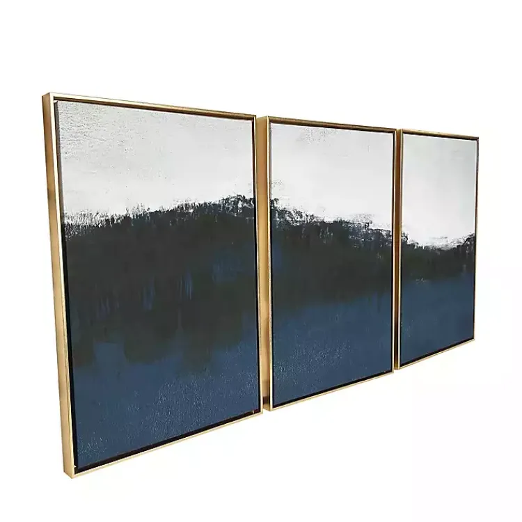 Kirklands Home Canvas Art|Sapphire Framed Canvas Art Prints, Set of 3
