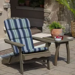Kirklands Home Outdoor Cushions & Pillows|Sapphire Stripe Outdoor Adirondack Cushion Blue