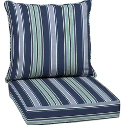 Kirklands Home Outdoor Cushions & Pillows|Sapphire Stripe 2-pc. Outdoor Deep Seat Cushion Blue