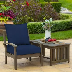 Kirklands Home Outdoor Cushions & Pillows|Sapphire Texture Outdoor Deep Seat Cushions Blue