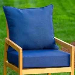Kirklands Home Outdoor Cushions & Pillows|Sapphire Texture Outdoor Deep Seat Cushions Blue