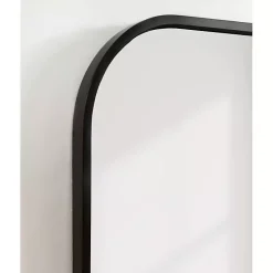 Kirklands Home Decorative Mirrors|Satin Wide Arch Wall Mirror Black