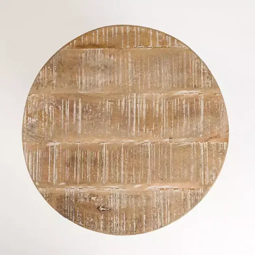 Kirklands Home Accent & End Tables|Sawmark Round Drum Accent Table Brown