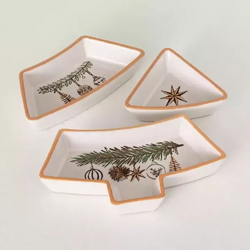 New Scandi Christmas Tree 3-pc. Serving Platter Set Christmas Dining & Entertaining