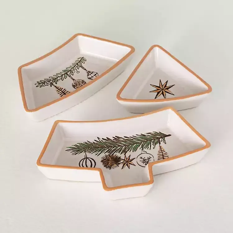 New Scandi Christmas Tree 3-pc. Serving Platter Set Christmas Dining & Entertaining