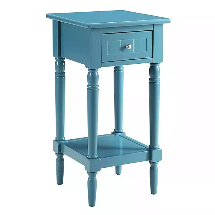 Kirklands Home Accent & End Tables|Sea French Country Square Accent Table Blue