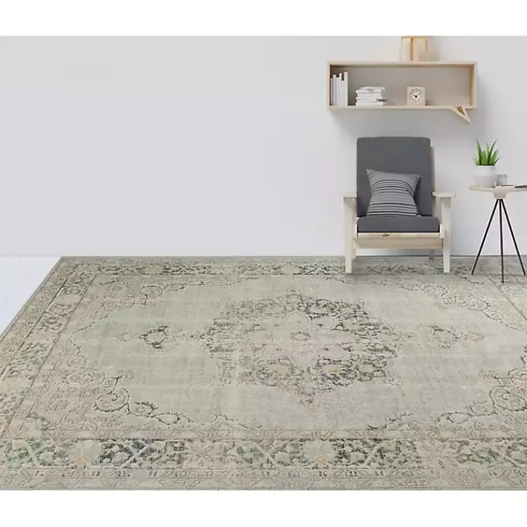 Kirklands Home Area Rugs|Sea Vintage Medallion Area Rug, 7x10 Green