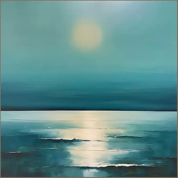 Kirklands Home Canvas Art|Sea Sunrise Framed Canvas Art Print