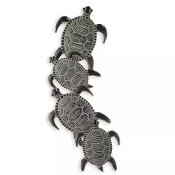 Kirklands Home Wall Plaques|Sea Turtle Metal Plaque Black