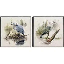 Kirklands Home Canvas Art|Seabird Portrait Framed Canvas Prints, Set of 2 Multi