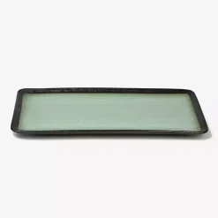 Kirklands Home Serving & Entertaining|Seafoam and Onyx Rectangular Serving Platter
