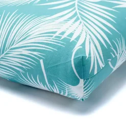 Kirklands Home Outdoor Cushions & Pillows|Seafoam Floral Outdoor Chair Cushion Green