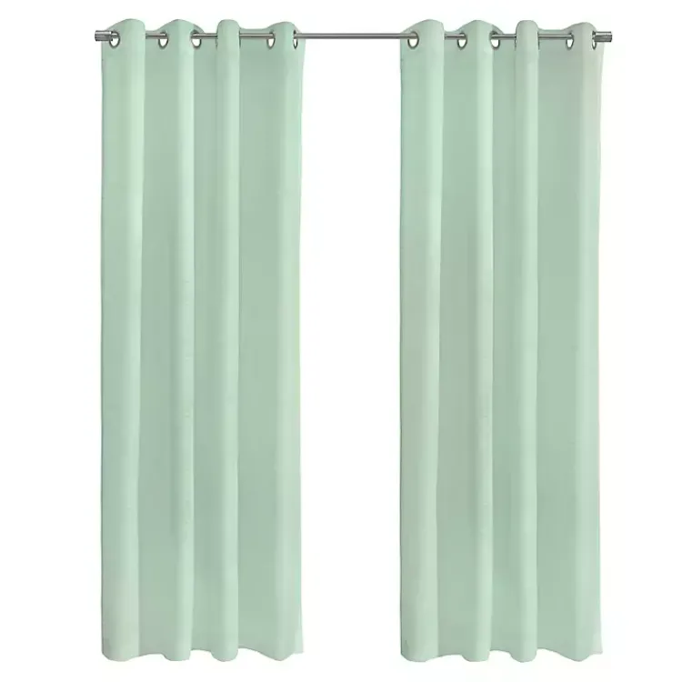 Kirklands Home Curtains & Drapes|Seafoam Boucle Sheer Curtain Panel, 108 in. Green