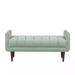 Kirklands Home Benches & Ottomans|Seafoam Velvet Bench Green