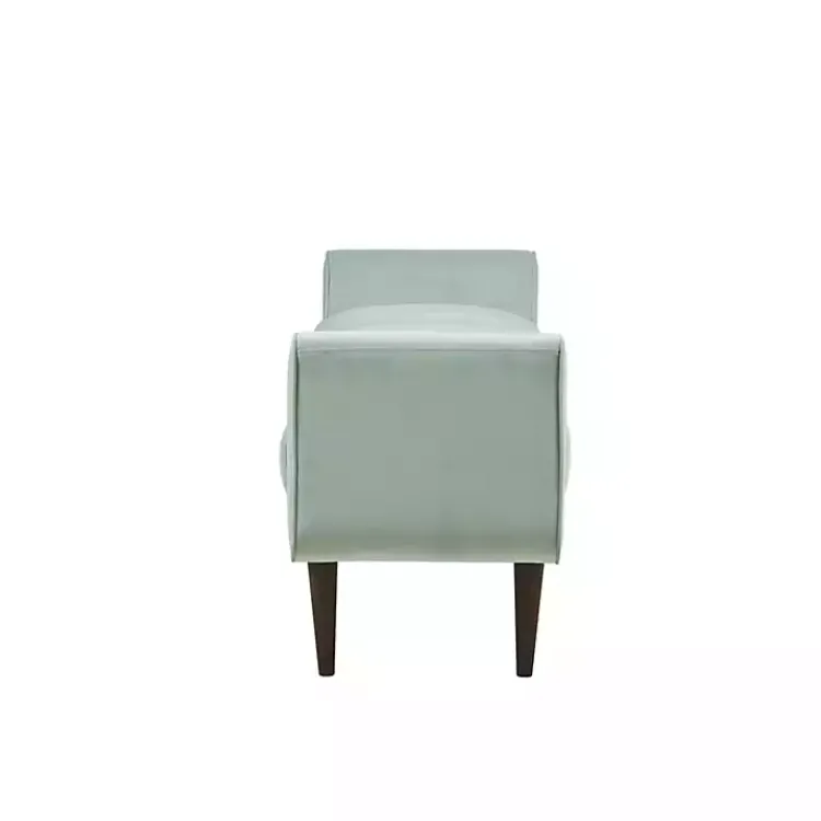Kirklands Home Benches & Ottomans|Seafoam Velvet Bench Green