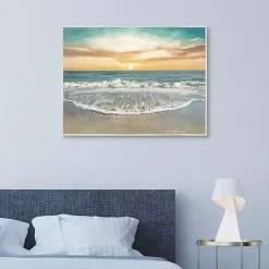 Kirklands Home Canvas Art|Seafoam Sunrise Framed Canvas Art Print