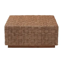 Kirklands Home Coffee Tables|Seagrass Wrapped Coffee Table Brown
