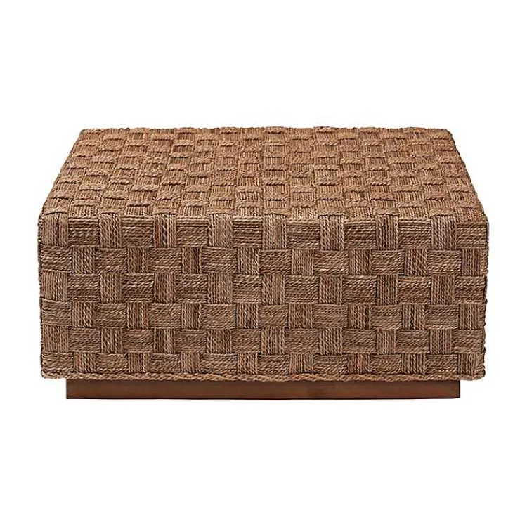 Kirklands Home Coffee Tables|Seagrass Wrapped Coffee Table Brown