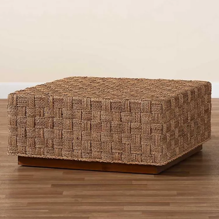 Kirklands Home Coffee Tables|Seagrass Wrapped Coffee Table Brown