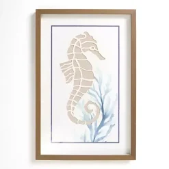 Kirklands Home Wall Plaques|Seahorse Shadowbox Wall Plaque