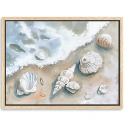 Kirklands Home Canvas Art|Seashells by the Seashore Framed Canvas Art Print