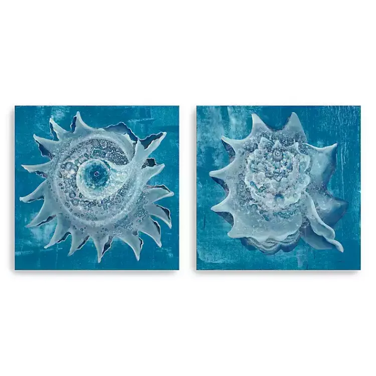 Kirklands Home Canvas Art|Seashore Canvas Art Prints, Set of 2 Blue