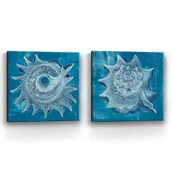 Kirklands Home Canvas Art|Seashore Canvas Art Prints, Set of 2 Blue