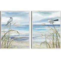 Kirklands Home Canvas Art|Seaside Rest Framed Canvas Art Prints, Set of 2 Blue